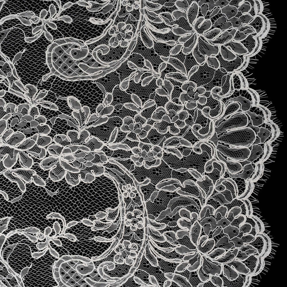 Corded Lace with Finished Edges - Off White Floral - Joann Fabrics