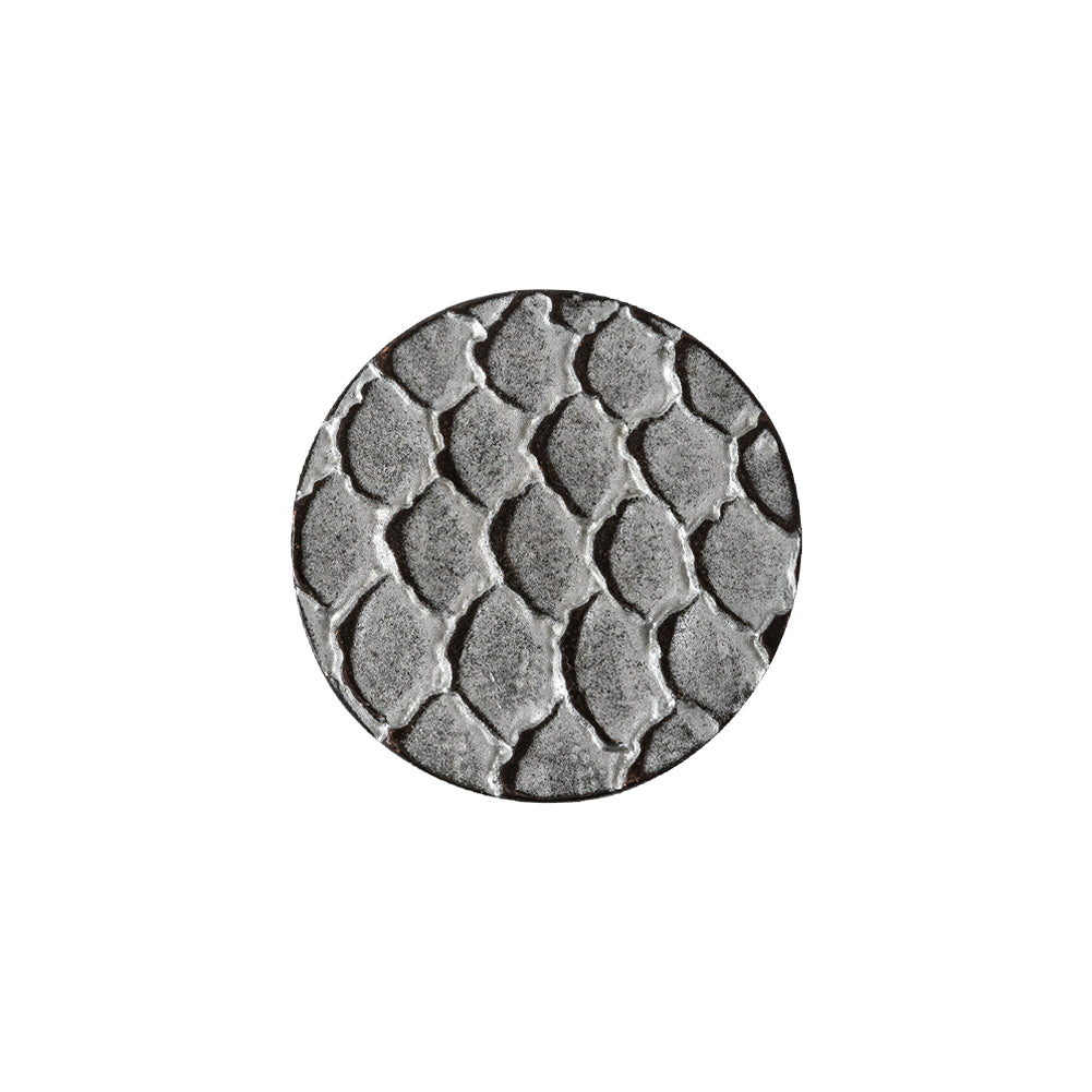 Italian Silver Scales Shank Back Metal Button - 32L/20mm - Joann Fabrics