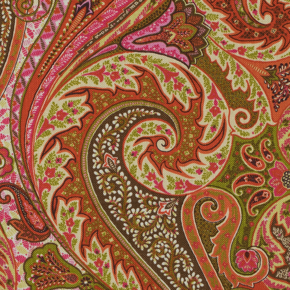 Turmeric Jaipur Paisley Linen Woven - Joann Fabrics