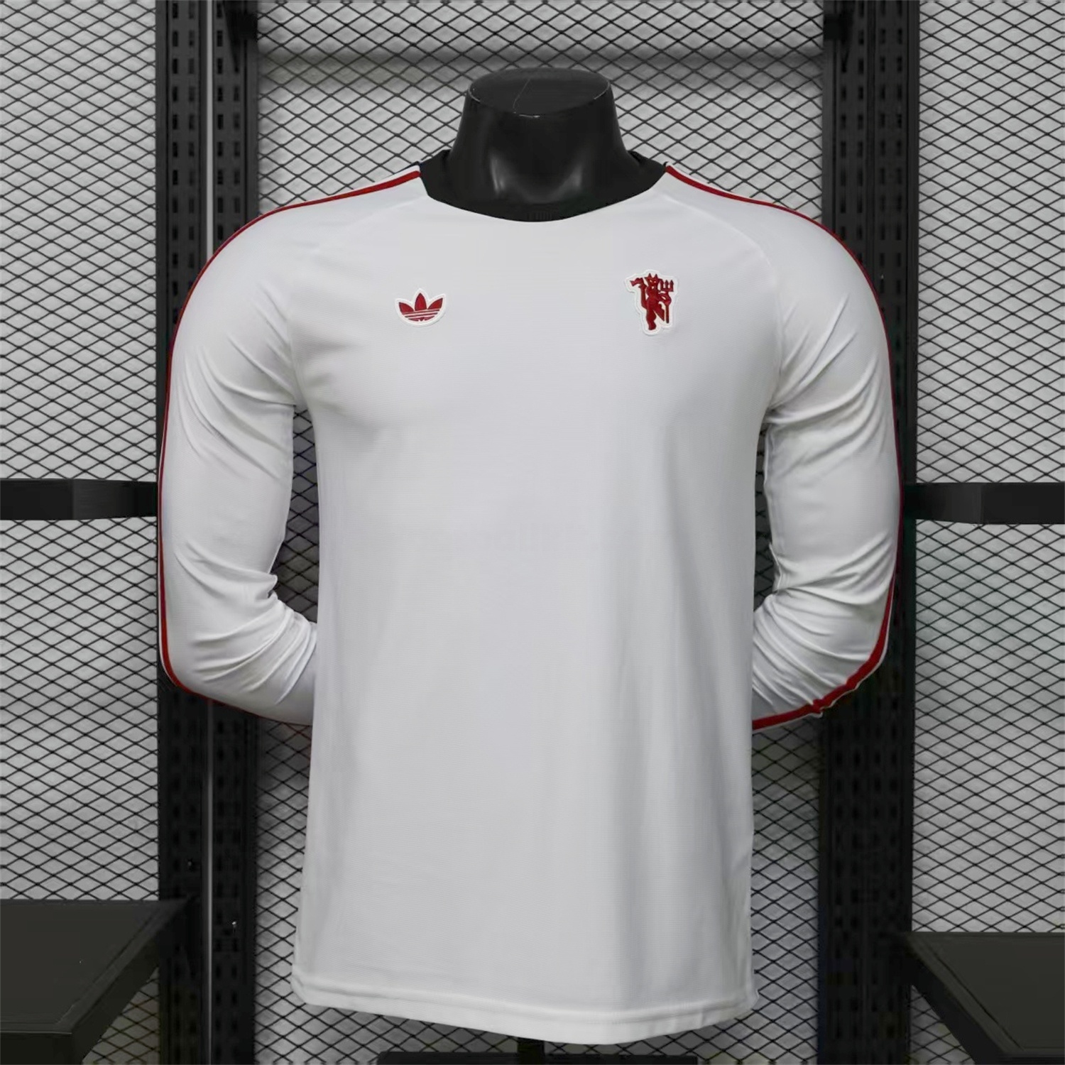Manchester United 26-27 White Casual Long Sleeves Jersey - Player Version - UnitedFutballJersey