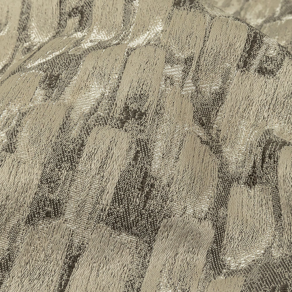 Recycled Polyester Jacquard - Champagne Abstract Brushstrokes - British Imported - Joann Fabrics