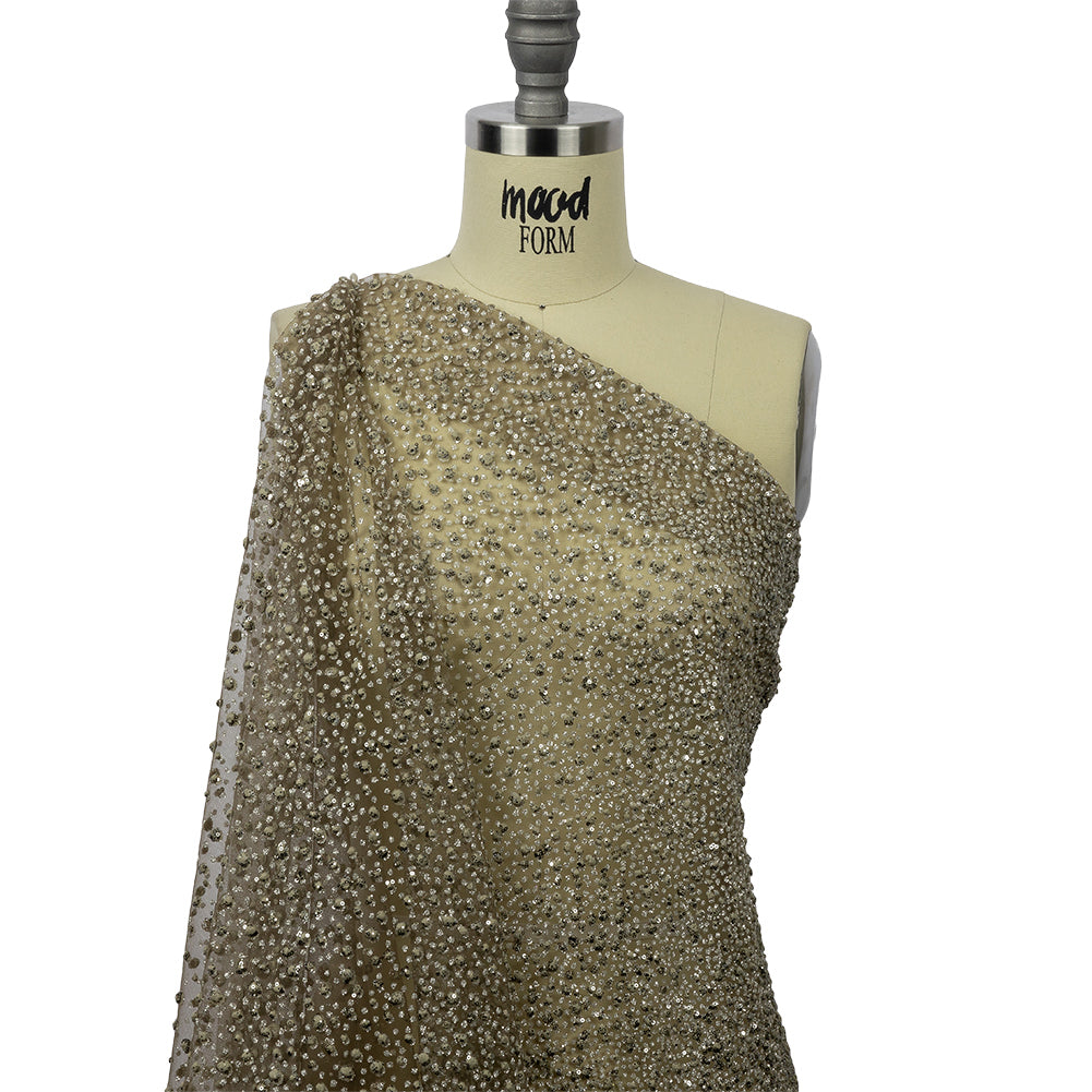 3D Glitter Tulle - Mink Puffy Spots Gradient - Joann Fabrics
