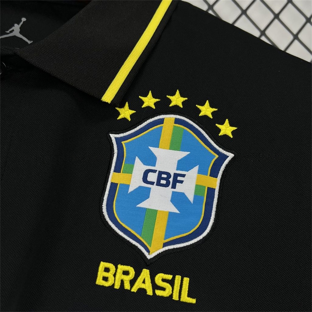 Brazil 2026 Black Special Edition Polo Jersey - Fans Version - UnitedFutballJersey