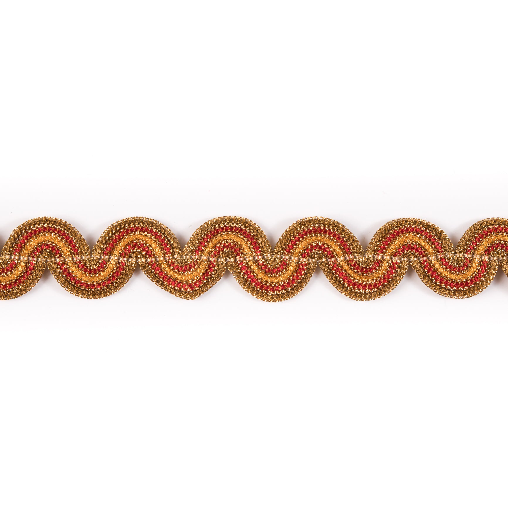 Metallic Gold and Yellow Braided Ric Rac - 1