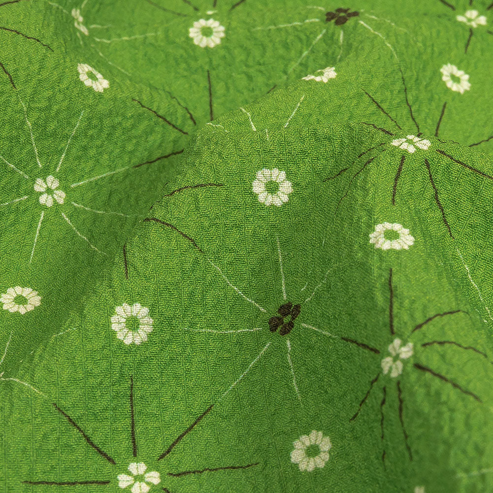 Mood Exclusive Green Starburst Soul Stretch Polyester Seersucker - Joann Fabrics
