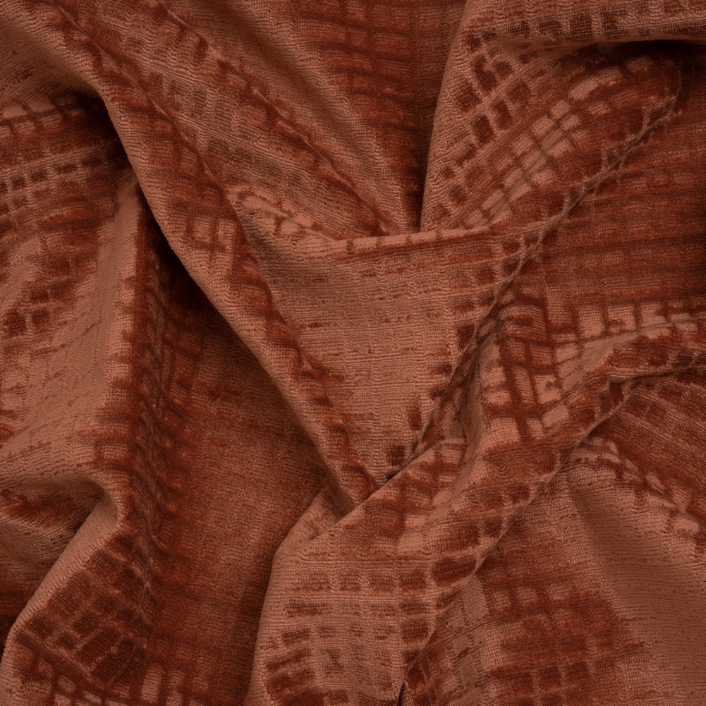 Polyester Upholstery Chenille - Dusty Rose Grid Texture - Carolina Collection - Joann Fabrics