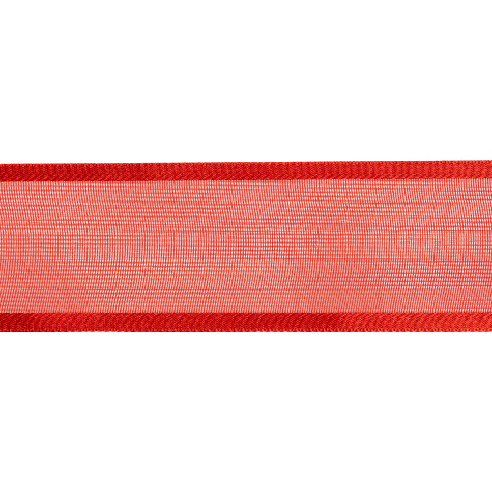 Sheer Ribbon with Double Faced Satin Edges - 1.375