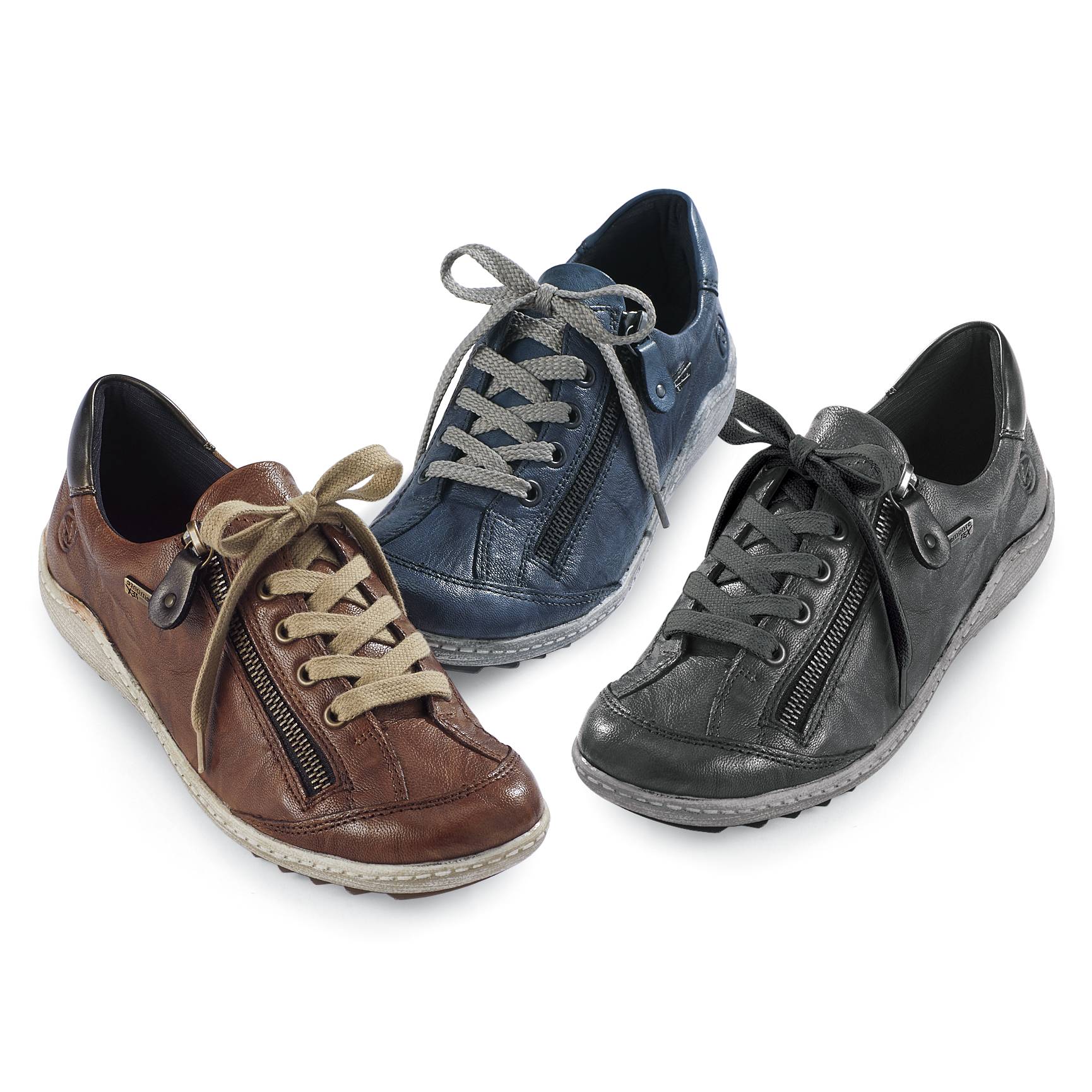 Remonte by Rieker® Zip Leather Sneakers, Water Resistant, Nonslip - Northstyle Catalog