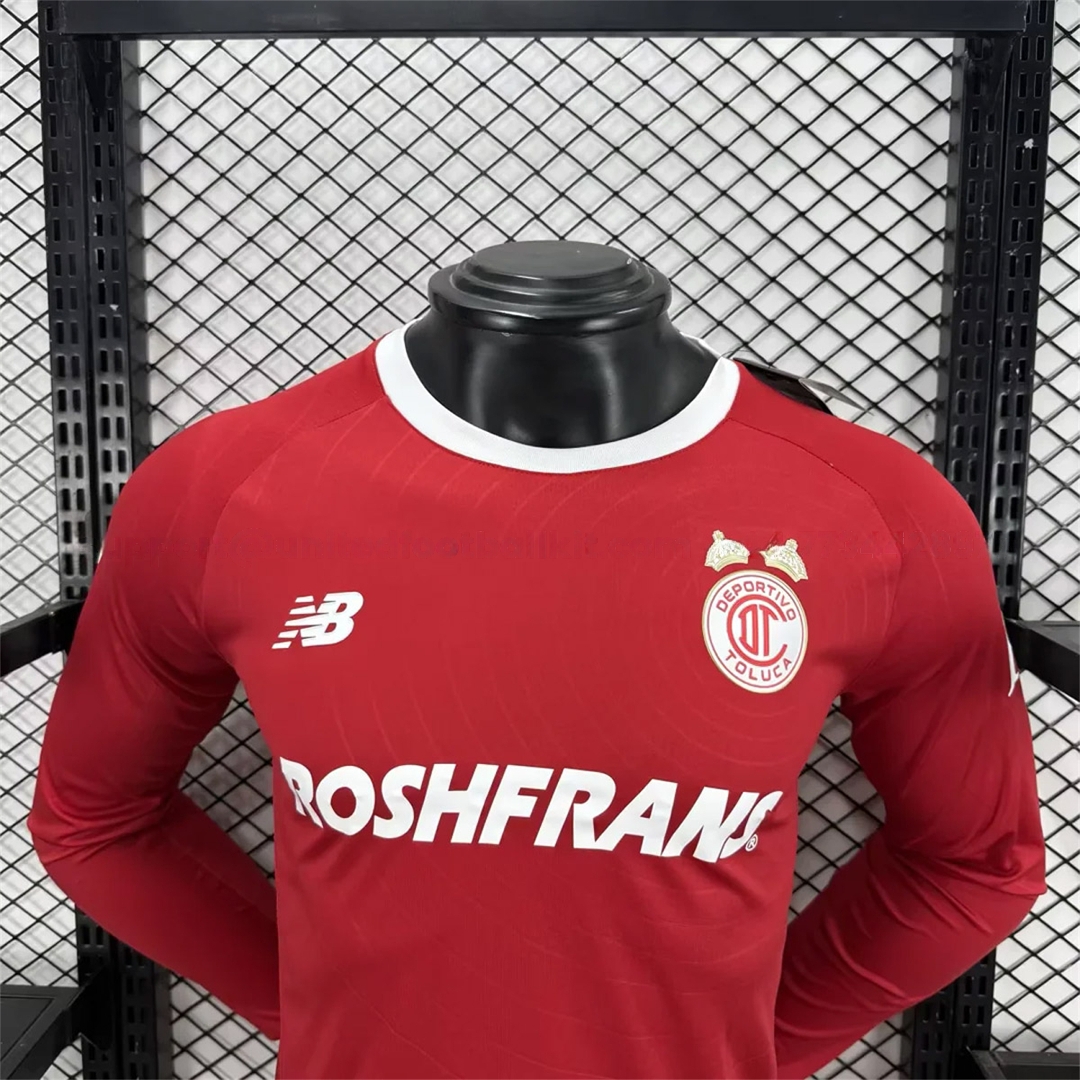 Toluca 25-26 Red Special Long Sleeves Jersey - Player Version - UnitedFutballJersey