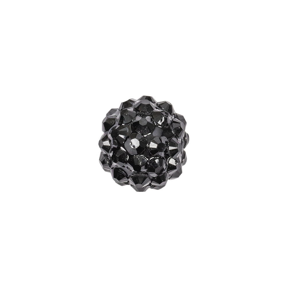 Black Rhinestone and Resin Faceted 14mm Beads - 10pc - Joann Fabrics