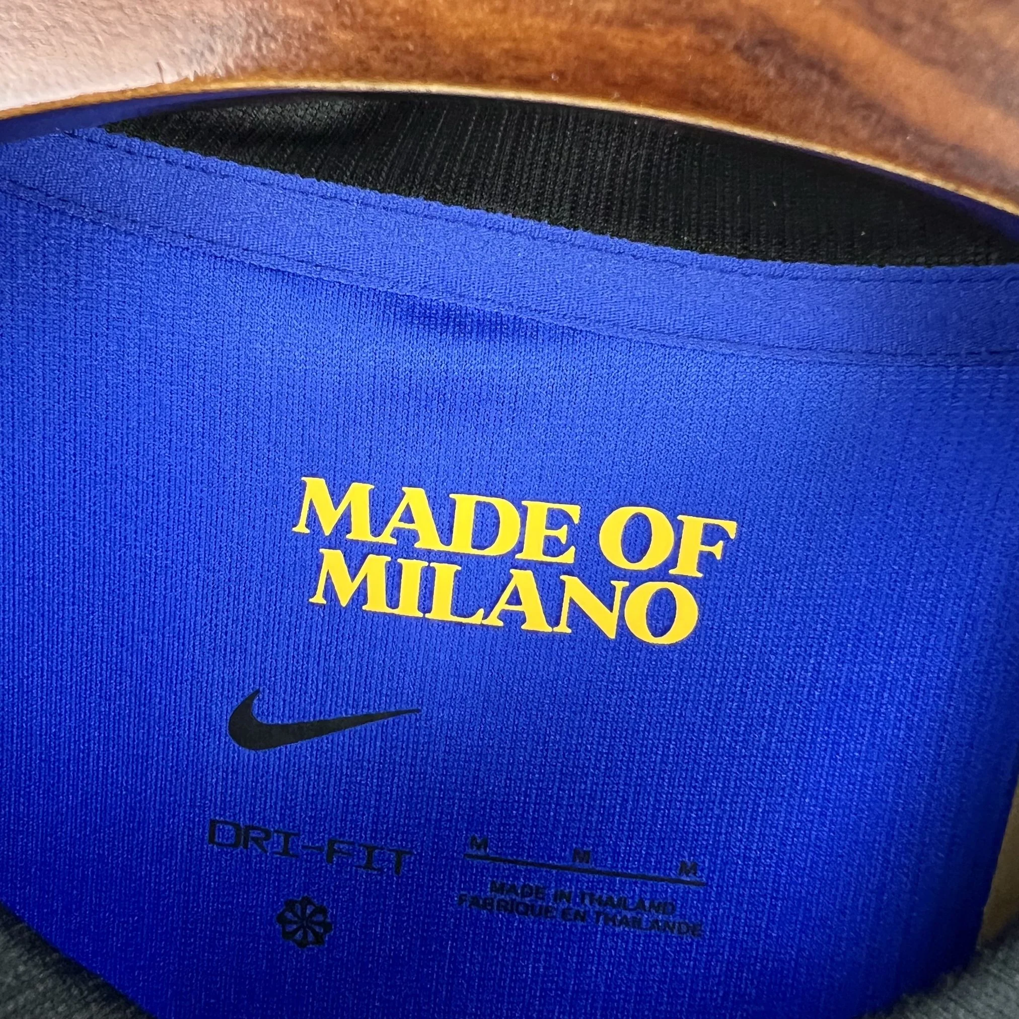 Inter Milan 26/27 home jersey Made of Milano collar detail