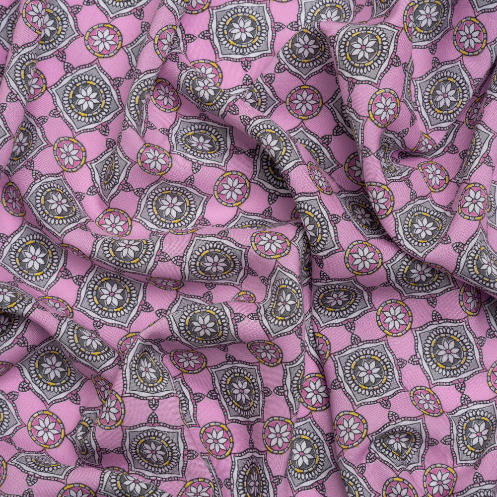 Rayon Batiste - Lavender and Gray Floral Charms - Joann Fabrics