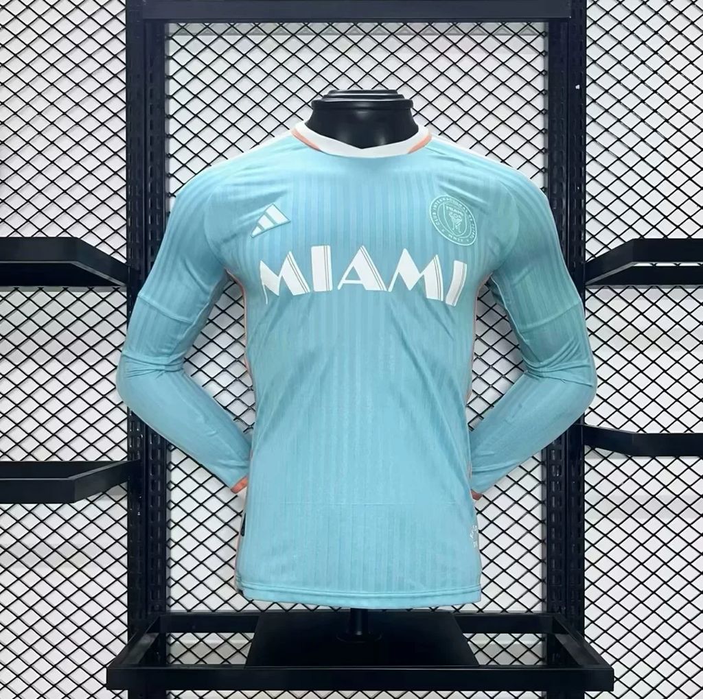 2024/2025 Long Sleeves Inter Miami Third Away Player Version Soccer Jersey 1:1 Thai Quality