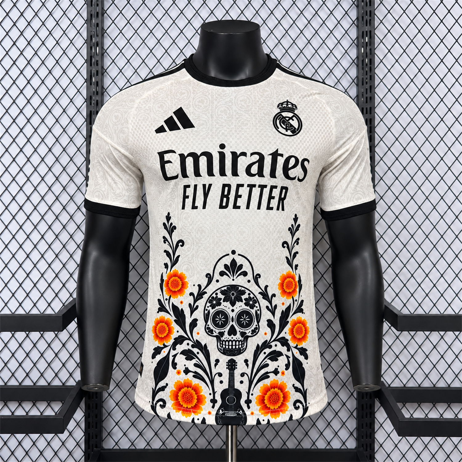 Real Madrid 26-27 Día de Muertos White Special Jersey - Player Version - UnitedFutballJersey