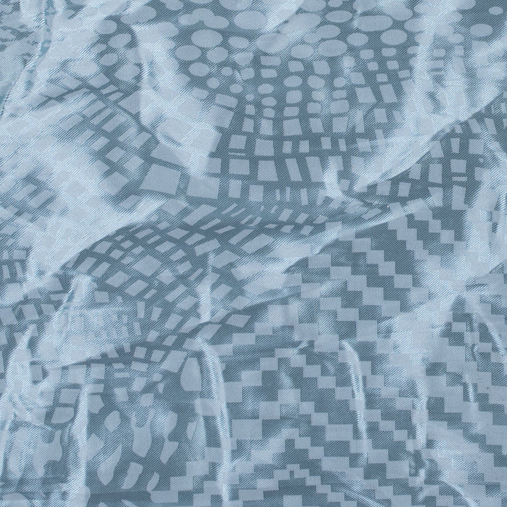 Nicole Miller Luminous Blue Glass Pattern Medley Stretch Twill - Joann Fabrics