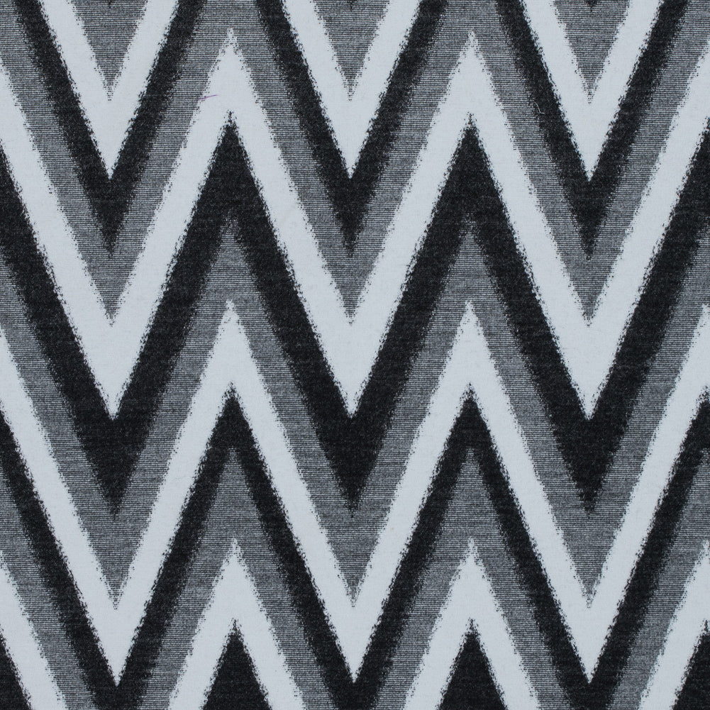 Italian Black, Gray and White Zig Zag Brushed Woven - Joann Fabrics