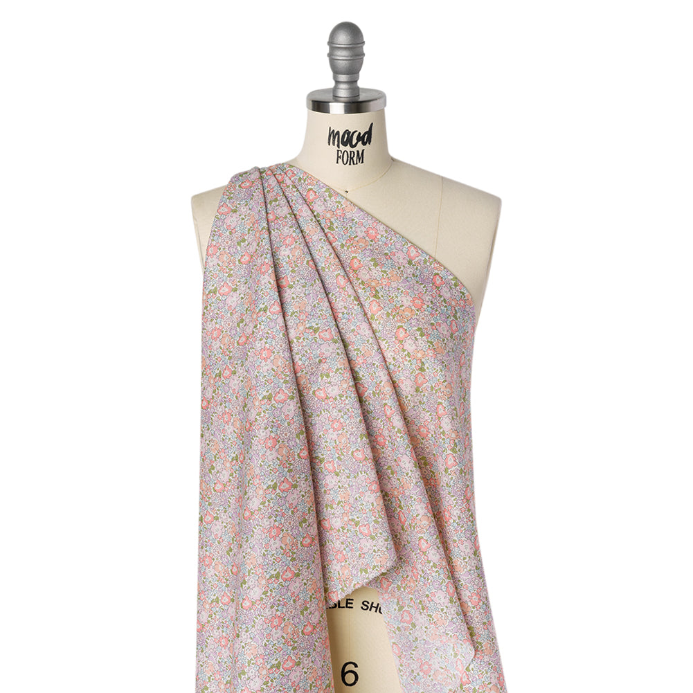 Liberty Fabrics Tana Lawn® - Michelle Light Pink - Baby Pink, Lavender and Light Blue Floral - Joann Fabrics