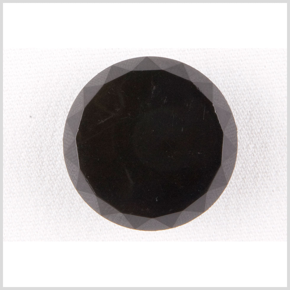 Plastic Shank Back Button - 40L/25.5mm - Black Faceted Edge - Joann Fabrics