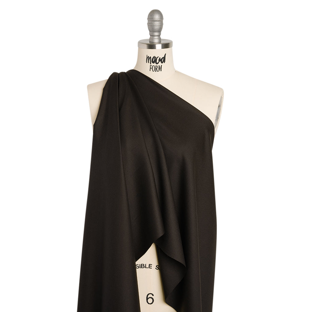 Super 150s Wool Twill Suiting Made in Italy - Coffee Brown - Deadstock - Joann Fabrics