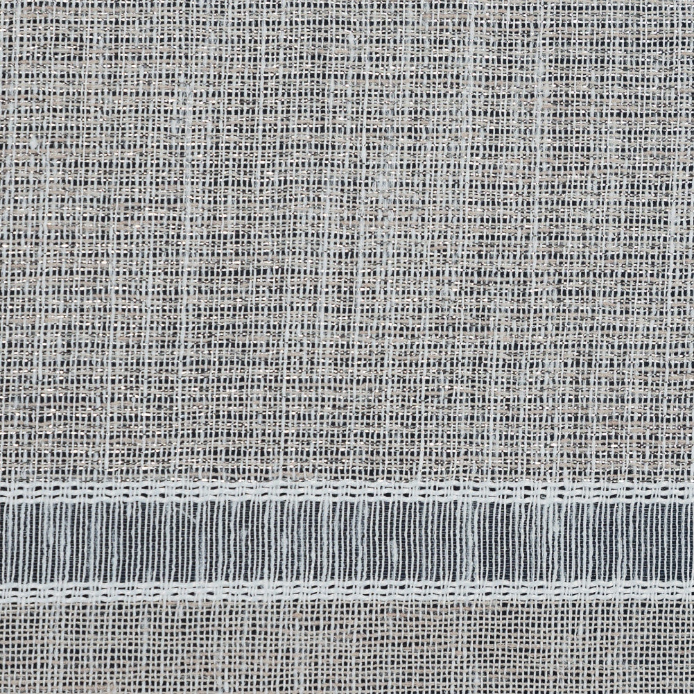 Natural and Metallic Silver Awning Striped Drapery Sheer - Joann Fabrics