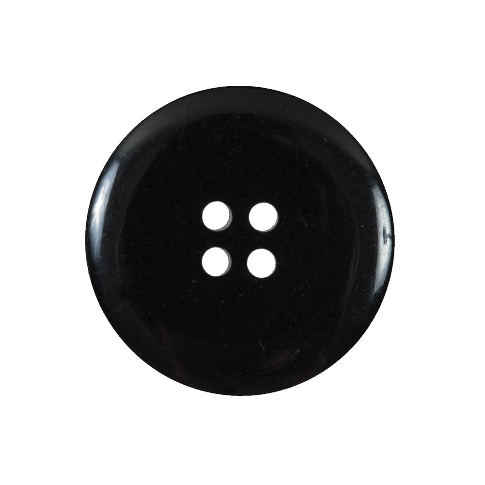 Black 4-Hole Plastic Button with Flat Core and Rounded Rim - 40L/25.5mm - Joann Fabrics