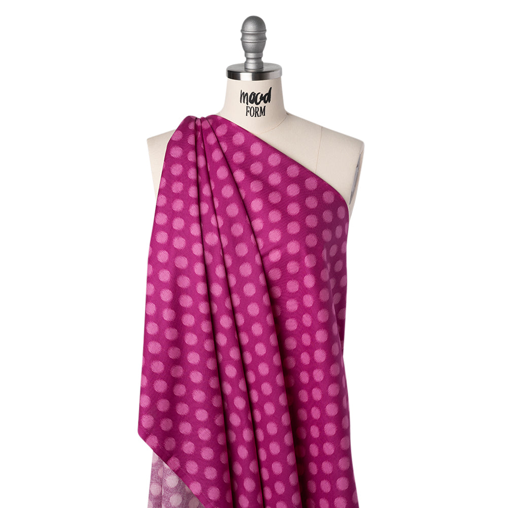 Printed Quilting Cotton by Heather Bailey for FIGO Studio - Violet Top Dot Ikat Polka Dots - Pop Sugar Collection - Joann Fabrics