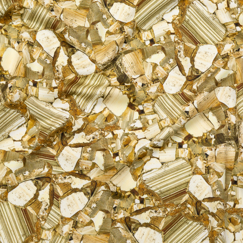 Stretch Cotton Sateen - Gold Rock Fragments - Conversation in Fragments Print - Mood Exclusive Kenko Collection - Joann Fabrics