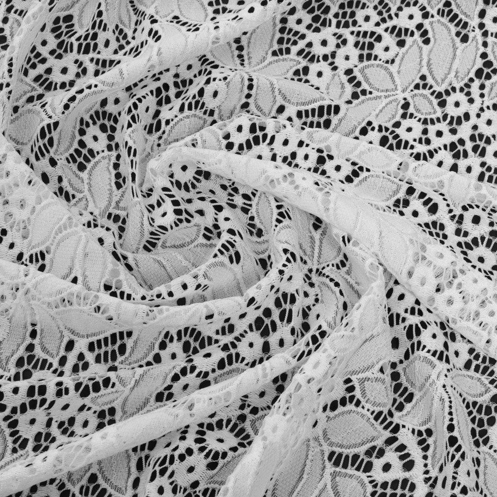 Stretch Lace - White Floral - Katerina Collection - Joann Fabrics
