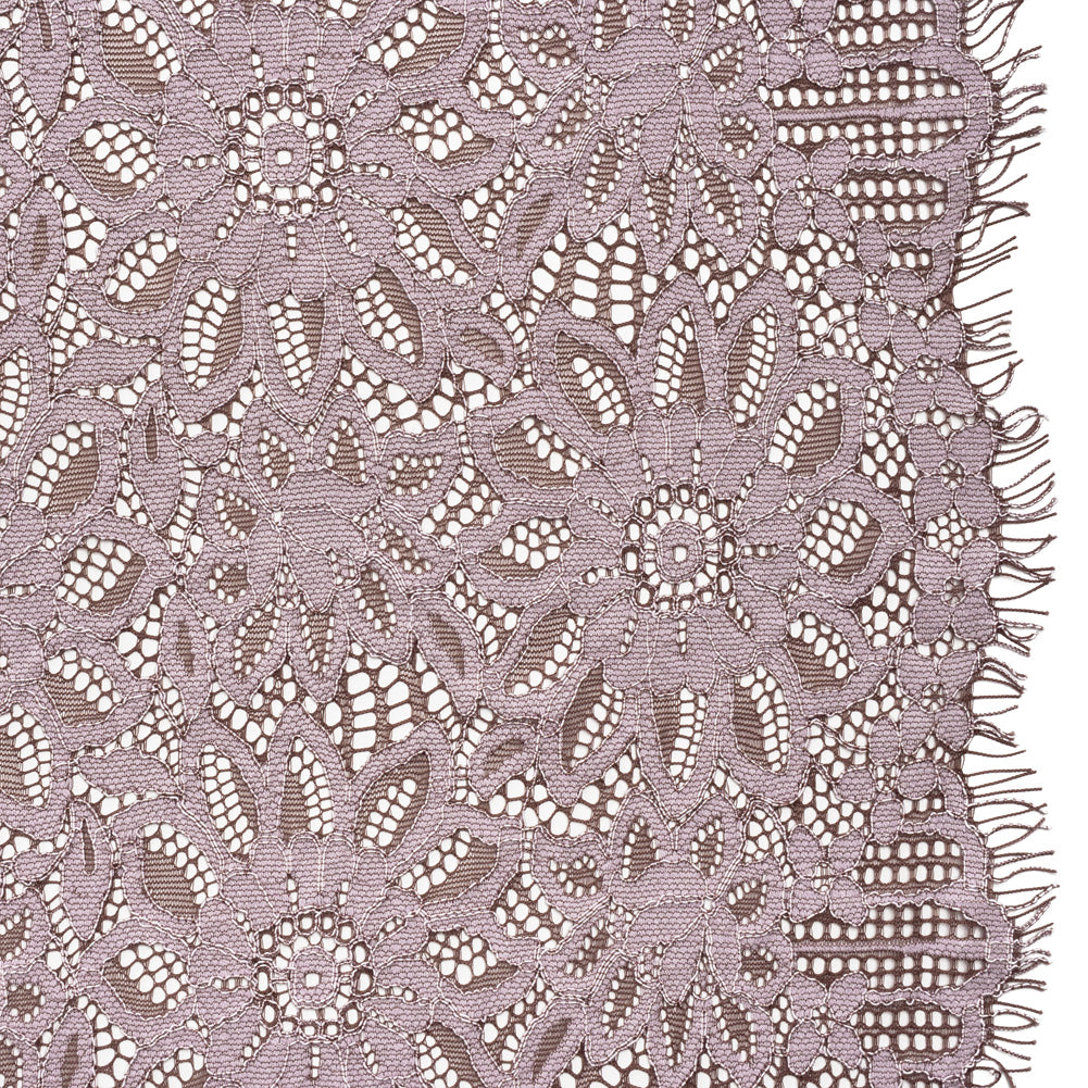 Corded Lace with Finished Scalloped Edges - Flint and Misty Lilac Sunflowers - Joann Fabrics
