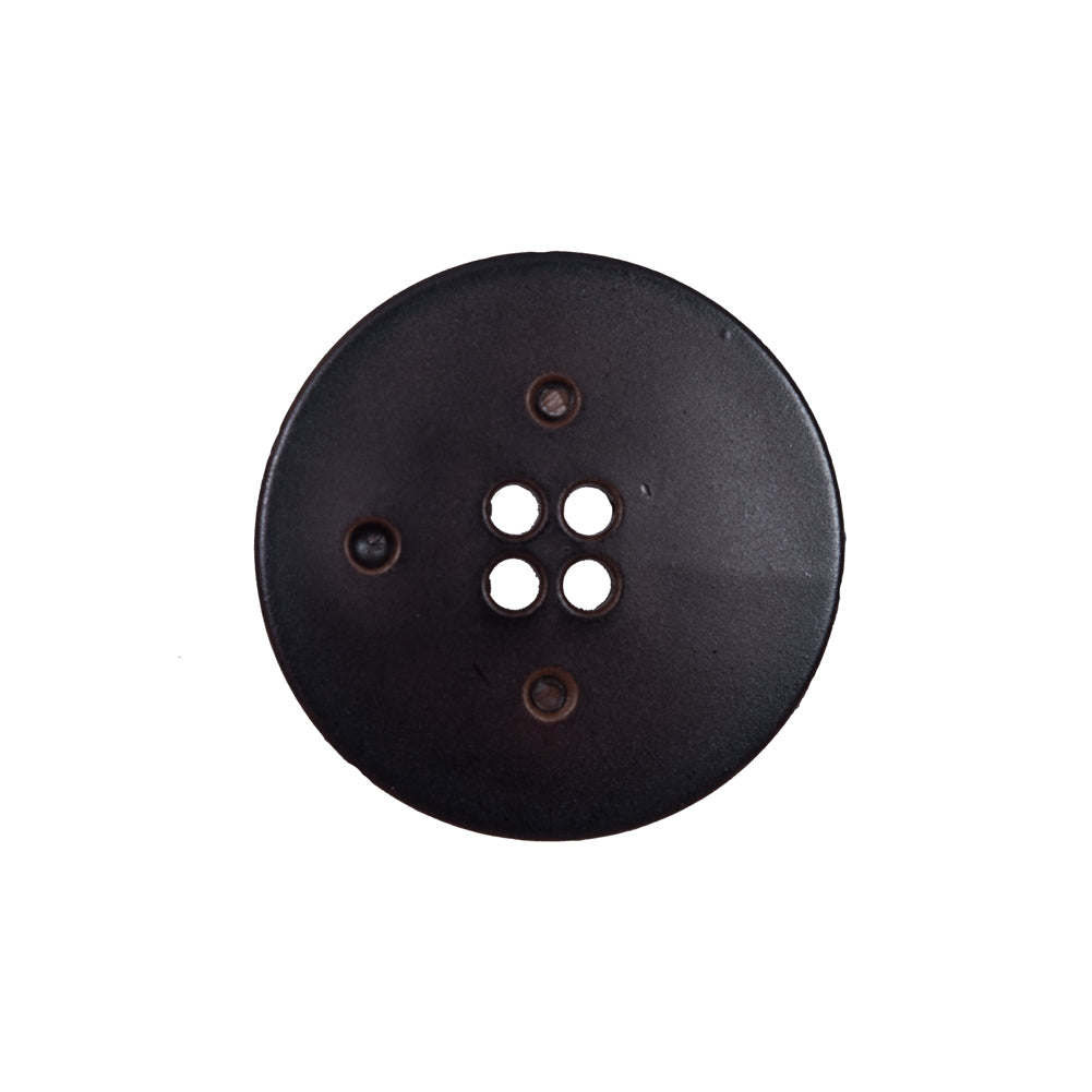 Italian Brown Faux Leather Button - 36L/23mm - Joann Fabrics