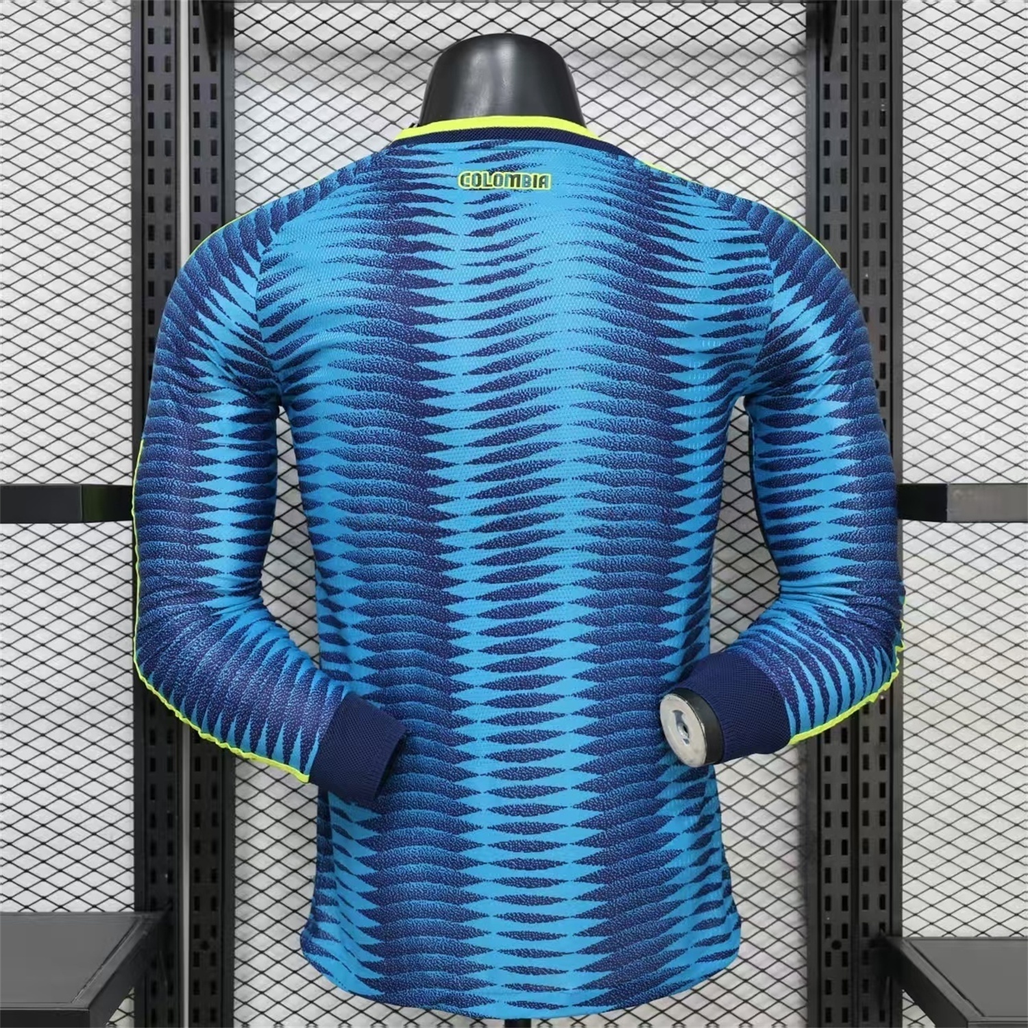 Colombia 2026 Away Blue Long Sleeves Jersey - Player Version - UnitedFutballJersey