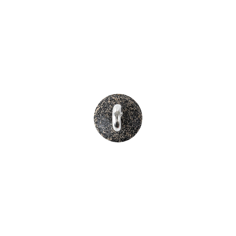 Italian Opal, White and Black Speckled Iridescent Shank Back Button - 13L/8mm - Joann Fabrics