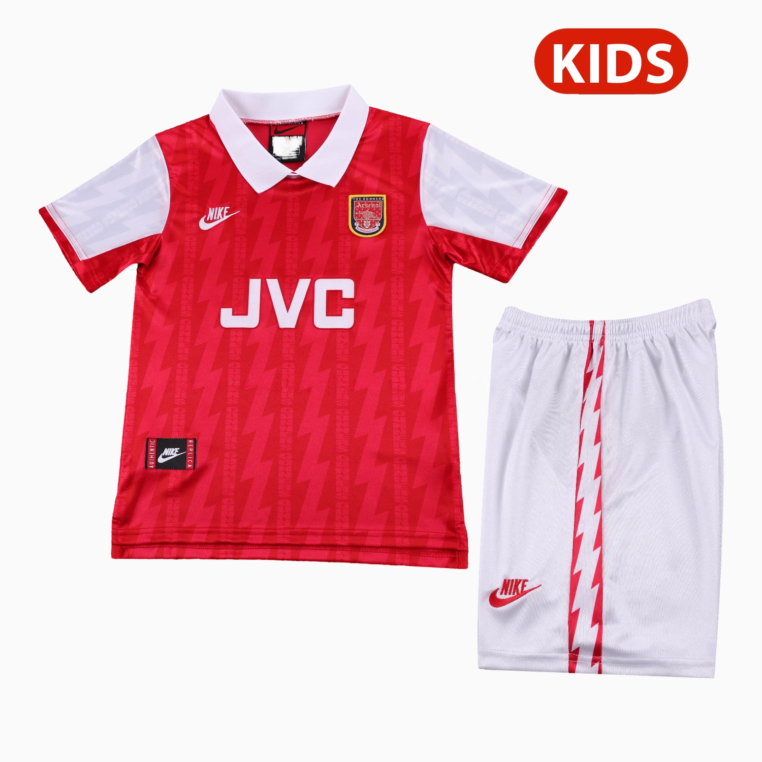 Retro Arsenal 1994-95 Home Kids Kit - UnitedFutballJersey