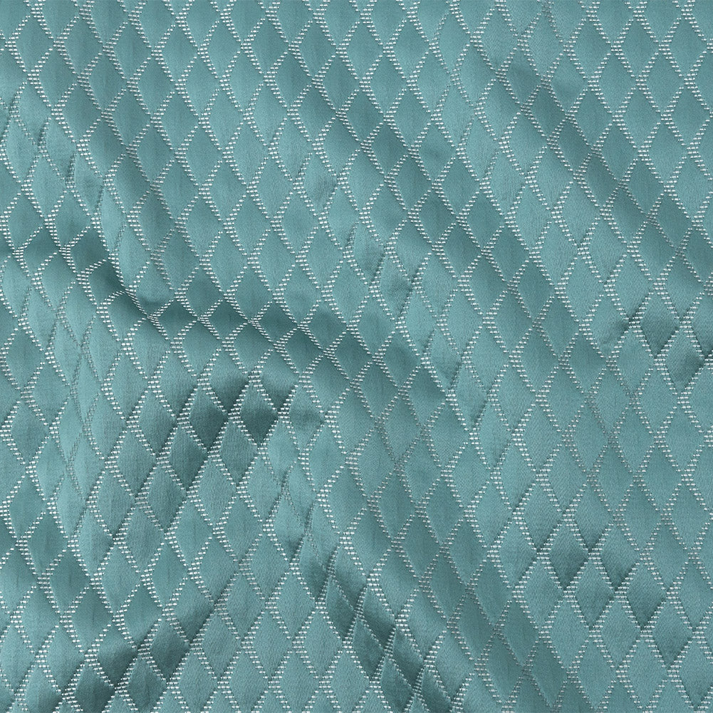 Satin-Faced Jacquard - Spa Shadow Diamonds - British Imported - Joann Fabrics