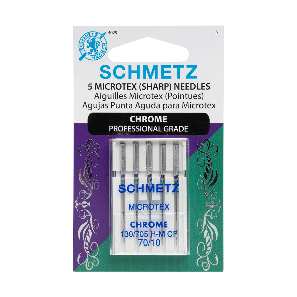 Schmetz Chrome Microtex Sharp Machine Needles - 70/10 - 5 ct - Joann Fabrics