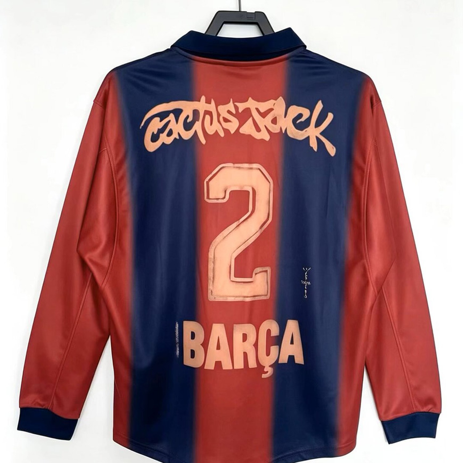 Retro Barcelona 2000-01 x Travis Scott Long Sleeves Jersey - UnitedFutballJersey