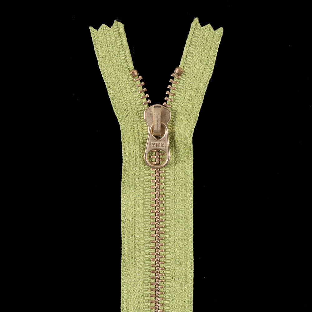 Metal Zipper with Gold Pull and Teeth 4.5