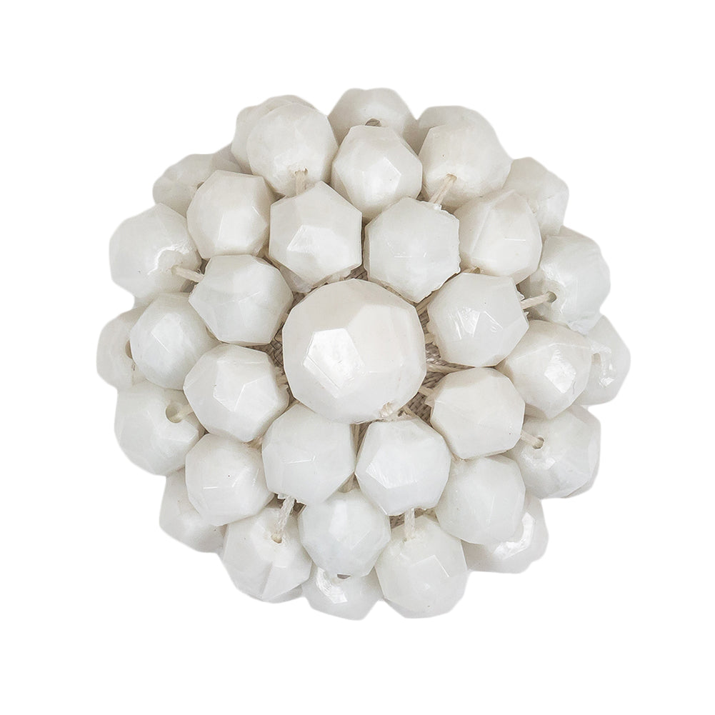 Vintage White Faceted Beaded Dome Shaped Button - 60L/38mm - Joann Fabrics