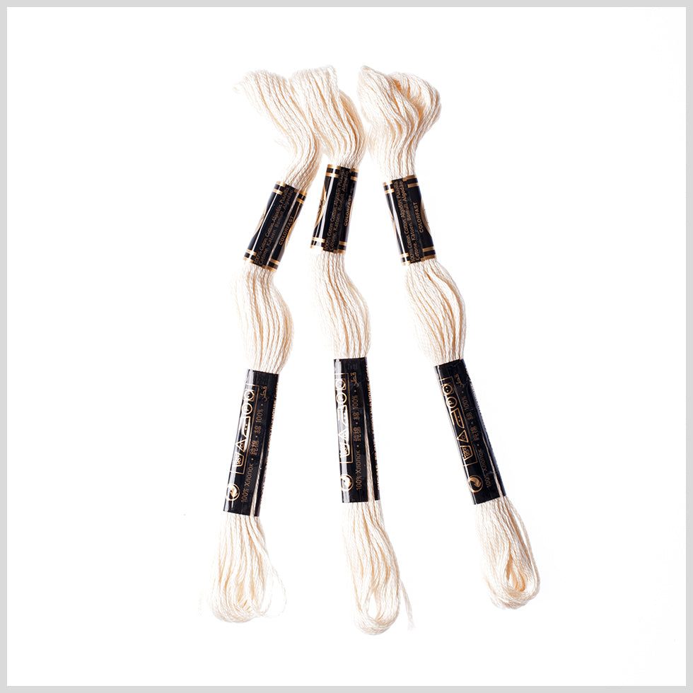 3-Pack DMC Size 6 Embroidery Floss - Ecru - Joann Fabrics