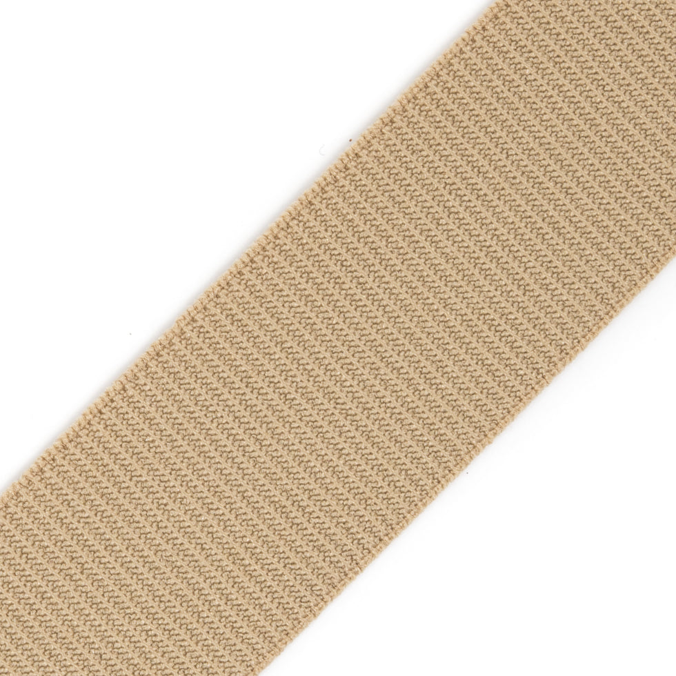 Khaki Stretch Grosgrain Ribbon - 1
