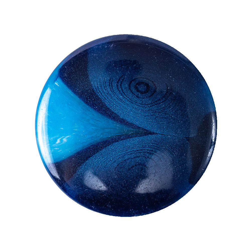 Deep Navy and Cerulean Abstract Self-Shank Back Plastic Button - 44L/28mm - Joann Fabrics