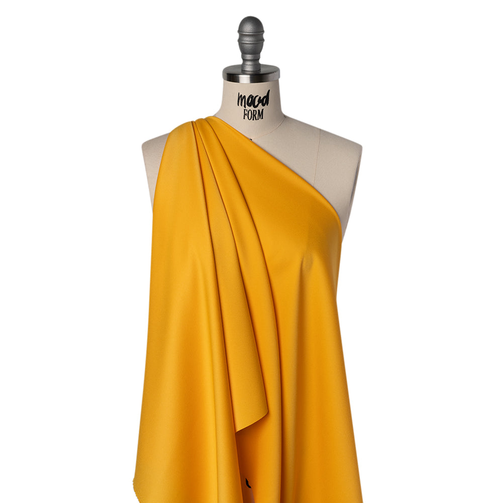 Satin Faced Polyester Crepe by Trina Turk - Saffron Yellow - Designer Deadstock - Joann Fabrics