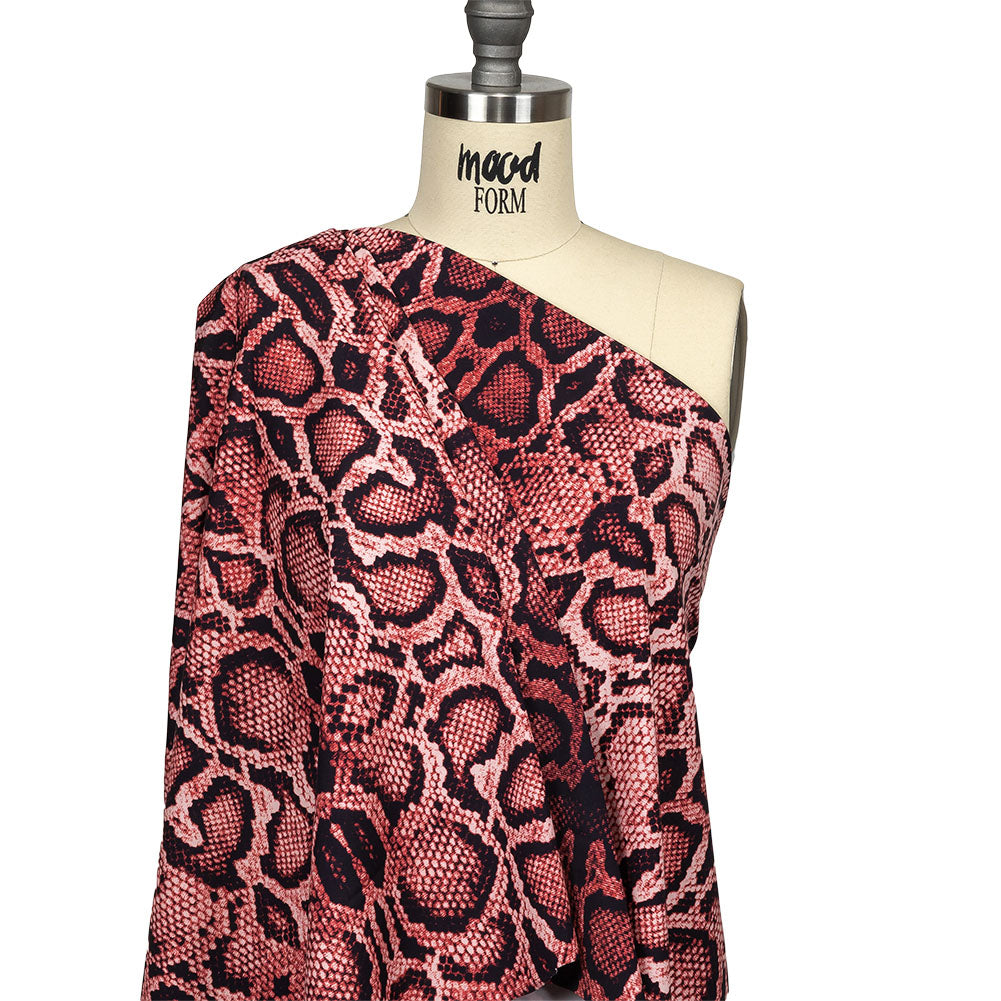 Compression Swimwear Tricot, UV Protective with Aloe Vera Microcapsules - Desert Rose Python Skin - Caye Collection - Joann Fabrics