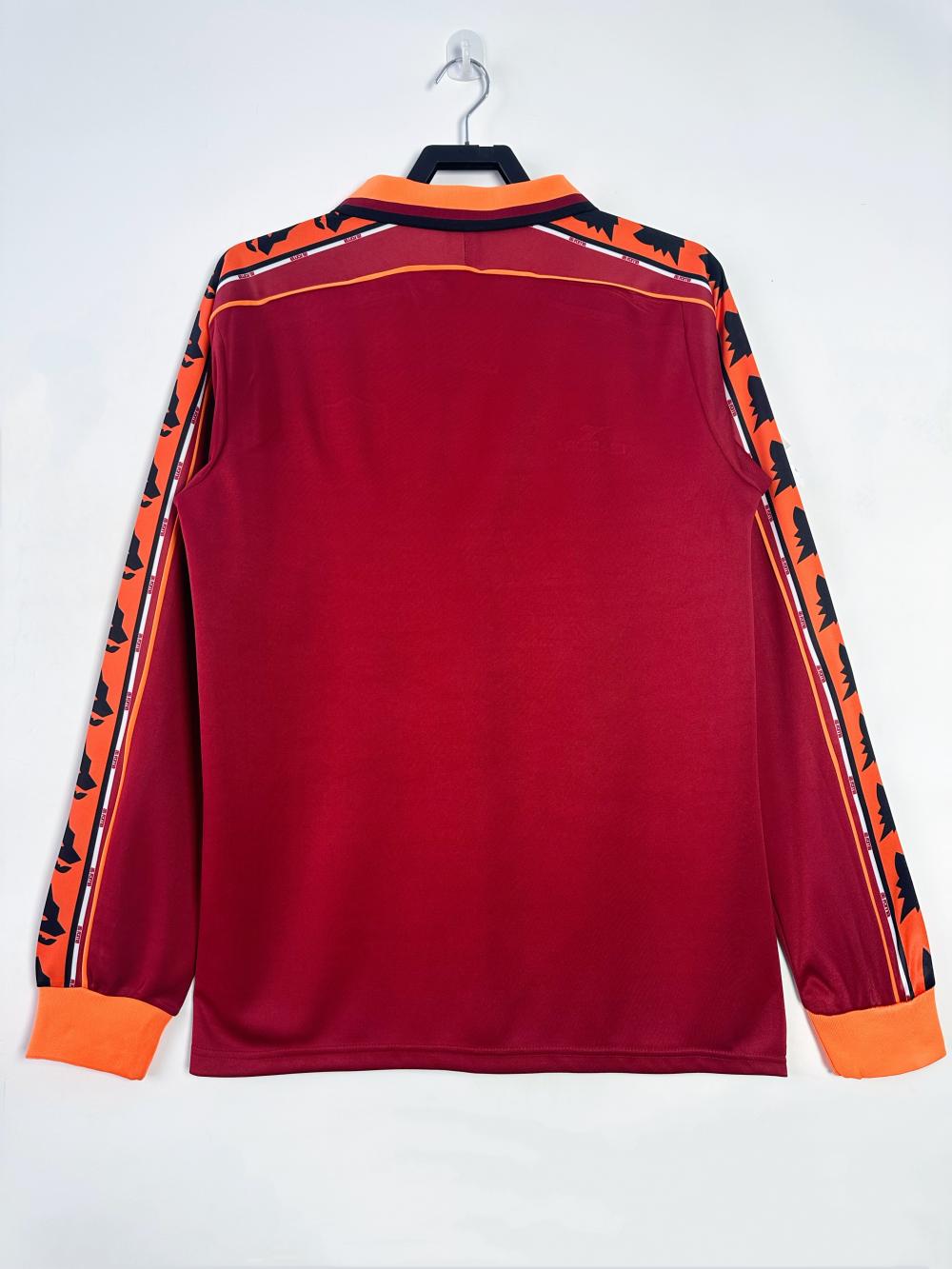 1998-1999 Retro Long Sleeve Roma Home Soccer Jersey 1:1 Thai Quality