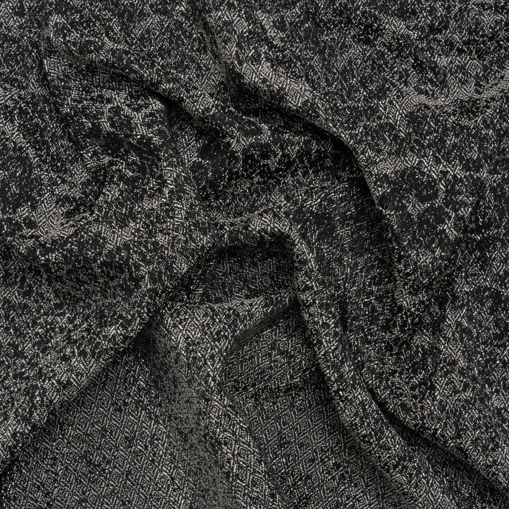 Italian Black and White Abstract Stretch Jacquard - Joann Fabrics