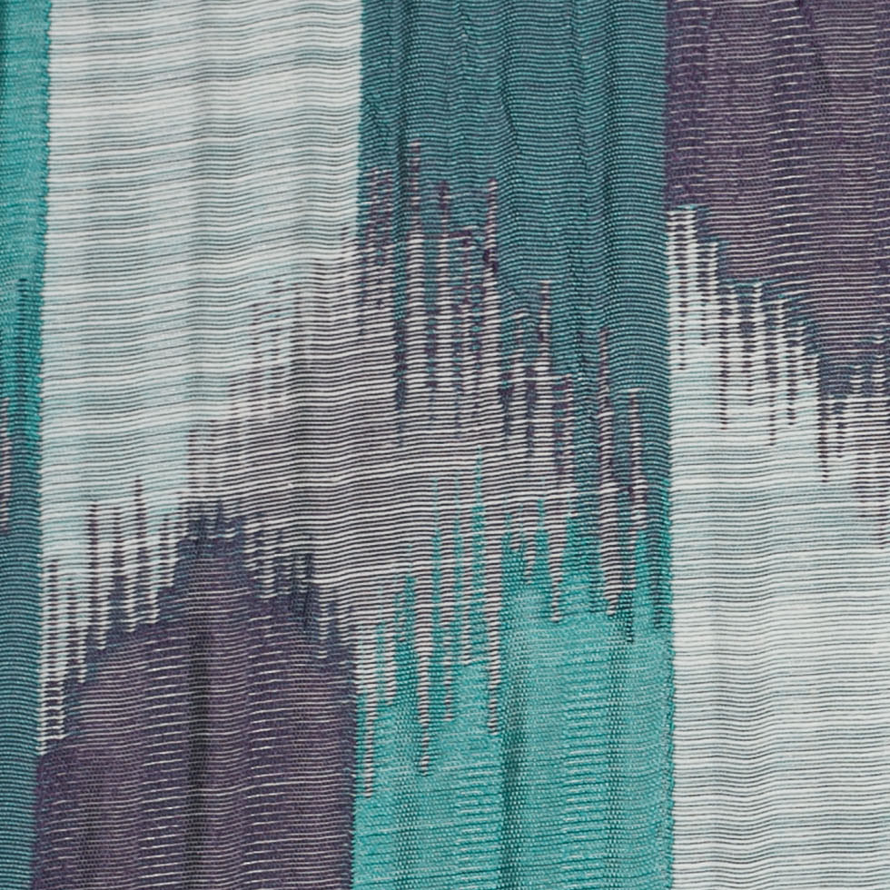 Indian Aqua Purple Ikat-Like Poly/Cotton Brocade - Joann Fabrics