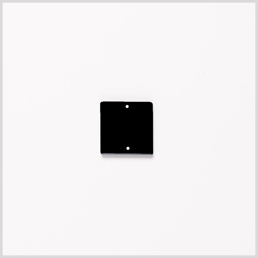 Black Laminate 2-Hole Square Plastic Button - 38L/24mm - Joann Fabrics
