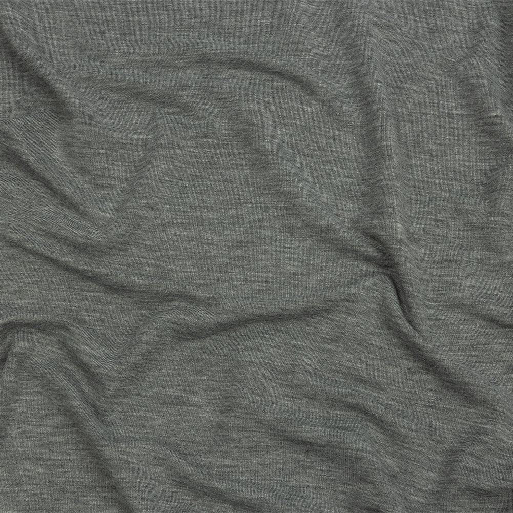 Heathered Gray Lightweight Stretch Recycled Polyester French Terry - Joann Fabrics