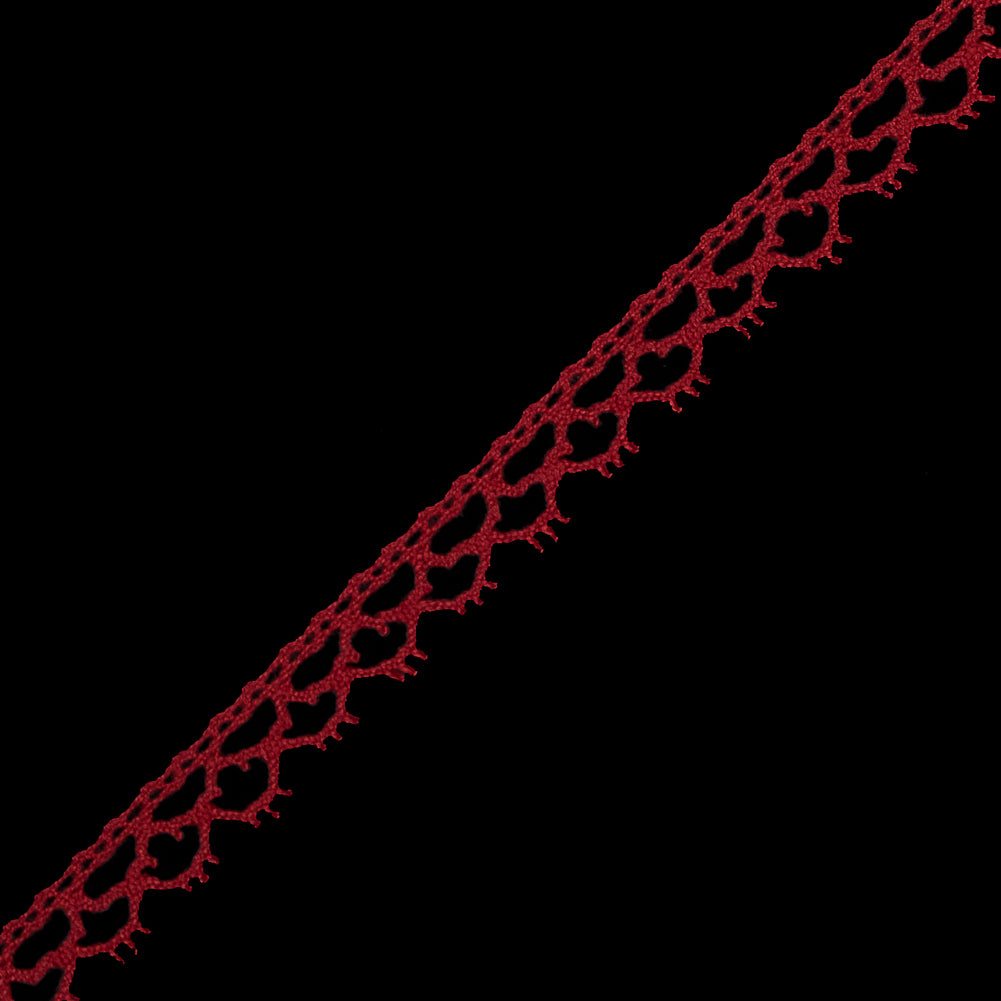 Red European Cotton Crochet Trim - 0.375