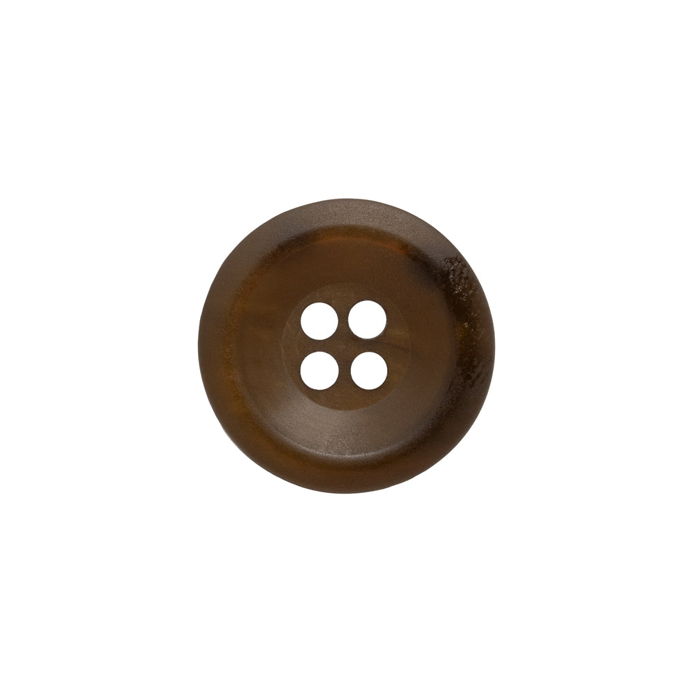 Rolled Rim 4-Hole Plastic Button - Brown Iridescent - 28L/18mm - Joann Fabrics
